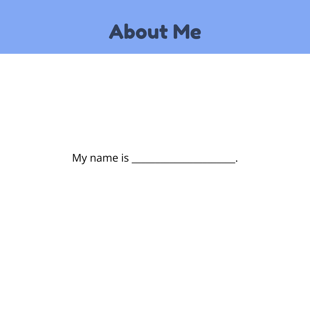 A Book About My World: Fill-in-the-blanks for Boys Ages 4 to 7 - Paperback