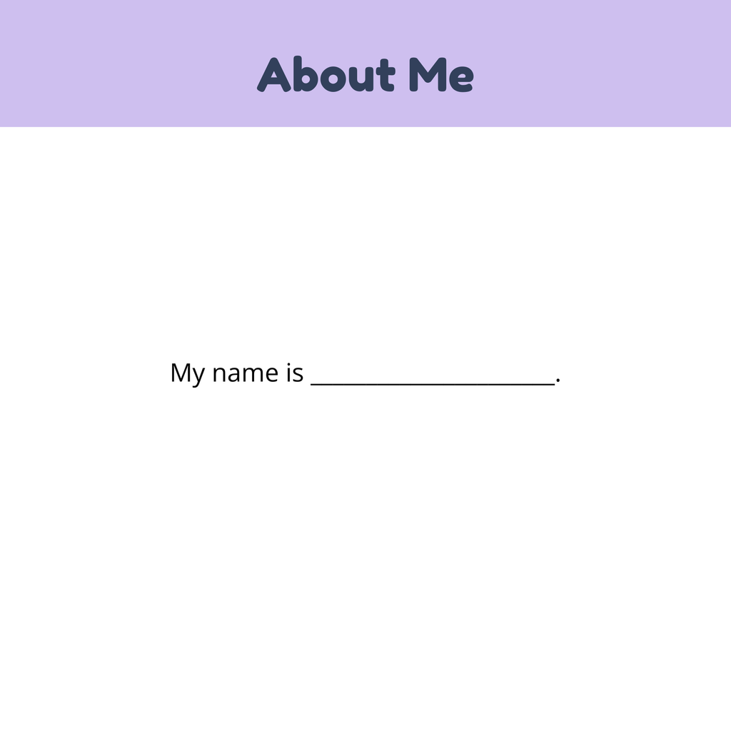 A Book About My World: Fill-in-the-blanks for Girls Ages 4 to 7 - Paperback