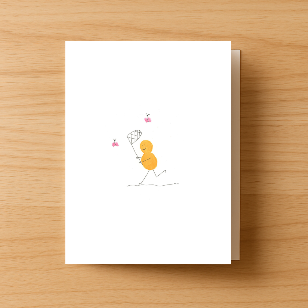 Chasing Butterflies Greeting Card