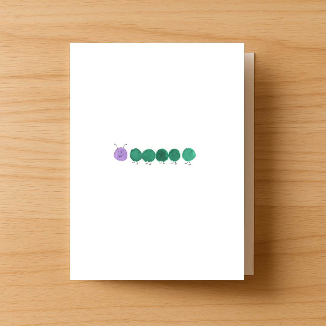 Happy Caterpillar Greeting Card