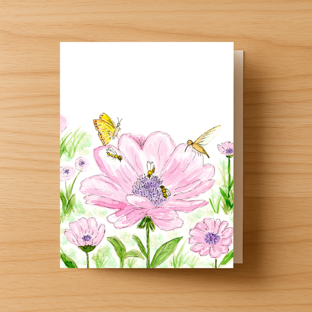 Blooming Flower Greeting Card - Inspired by "Tiny Seeds, Big Dreams" Book