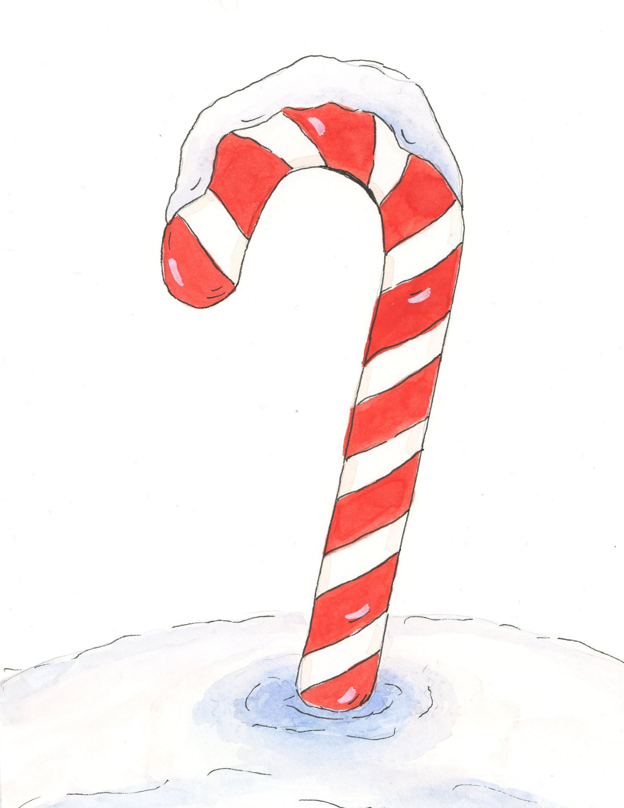 Candy Cane Greeting Card