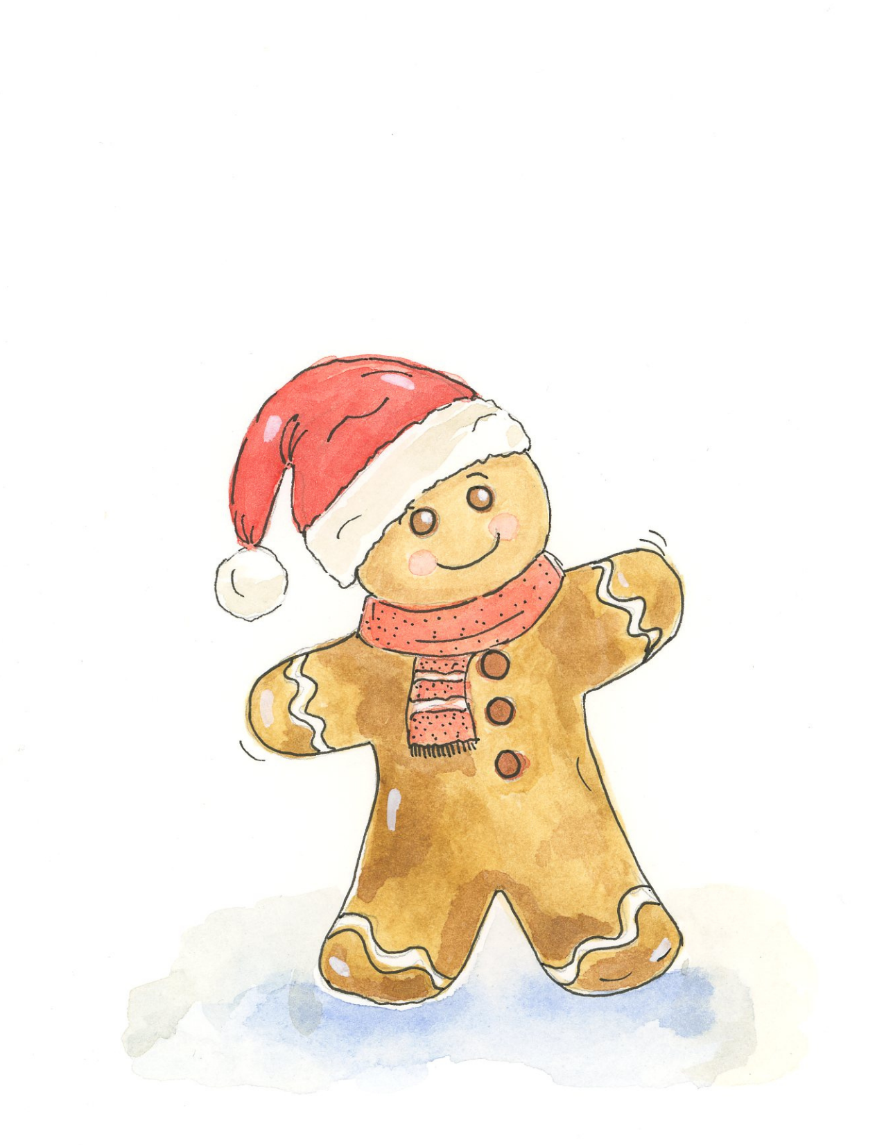 Gingerbread Man Greeting Card