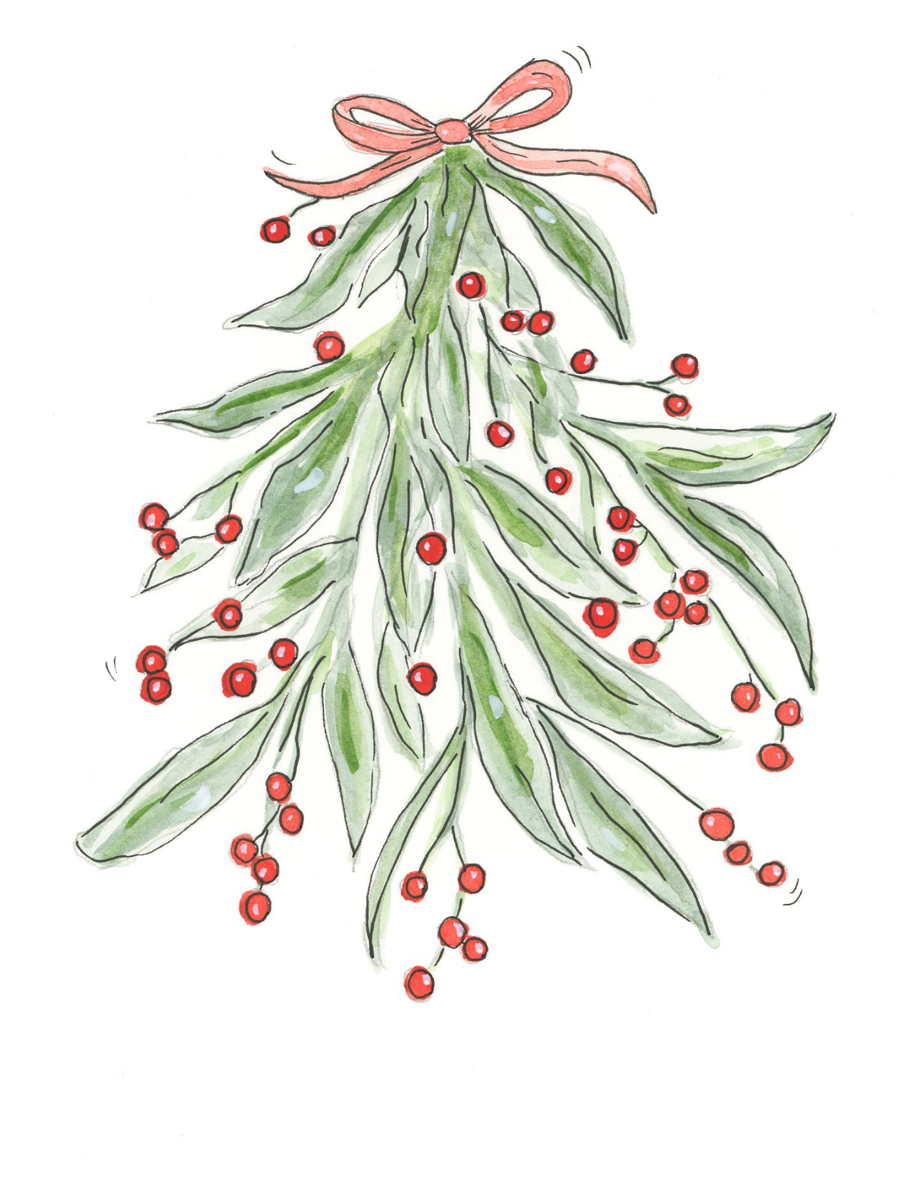 Mistletoe Greeting Card