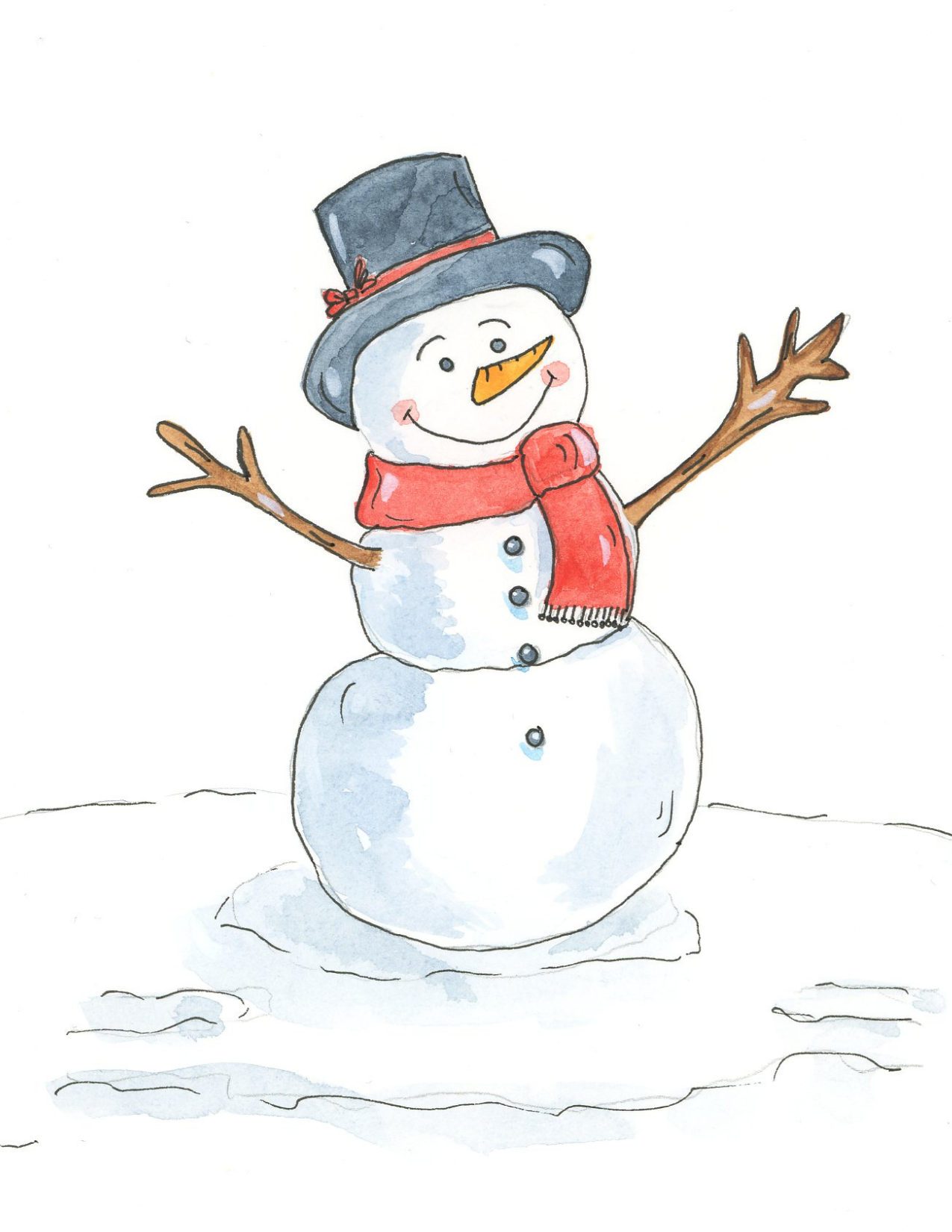 Snowman Greeting Card