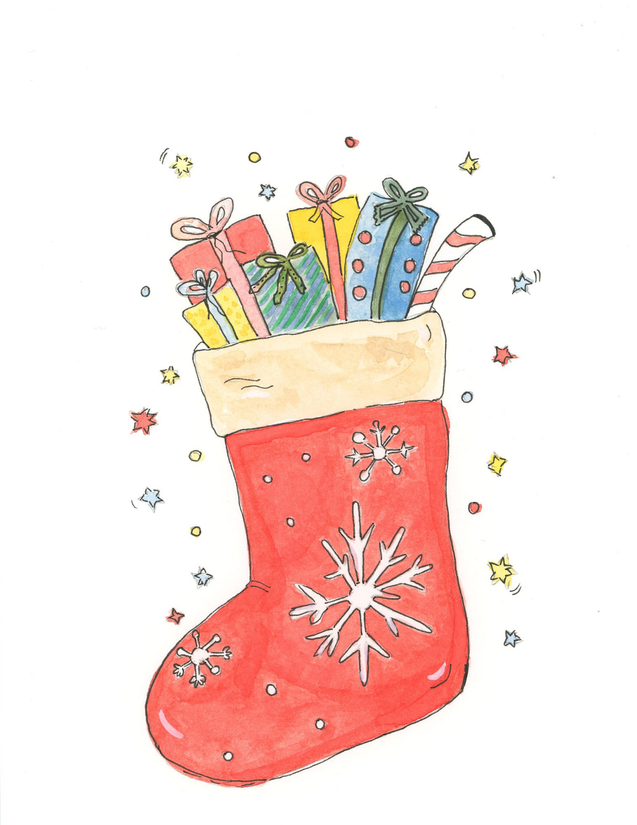 Christmas Stocking Greeting Card