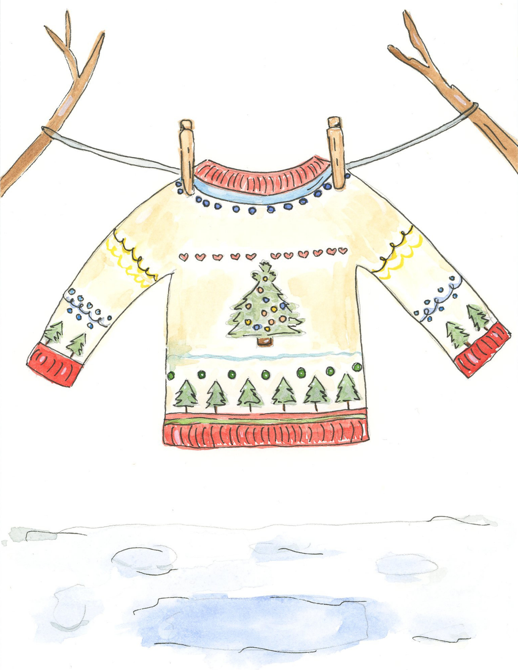 Sweater Greeting Card
