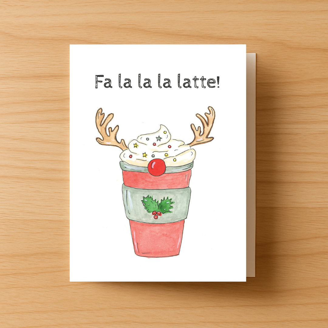 Latte Greeting Card