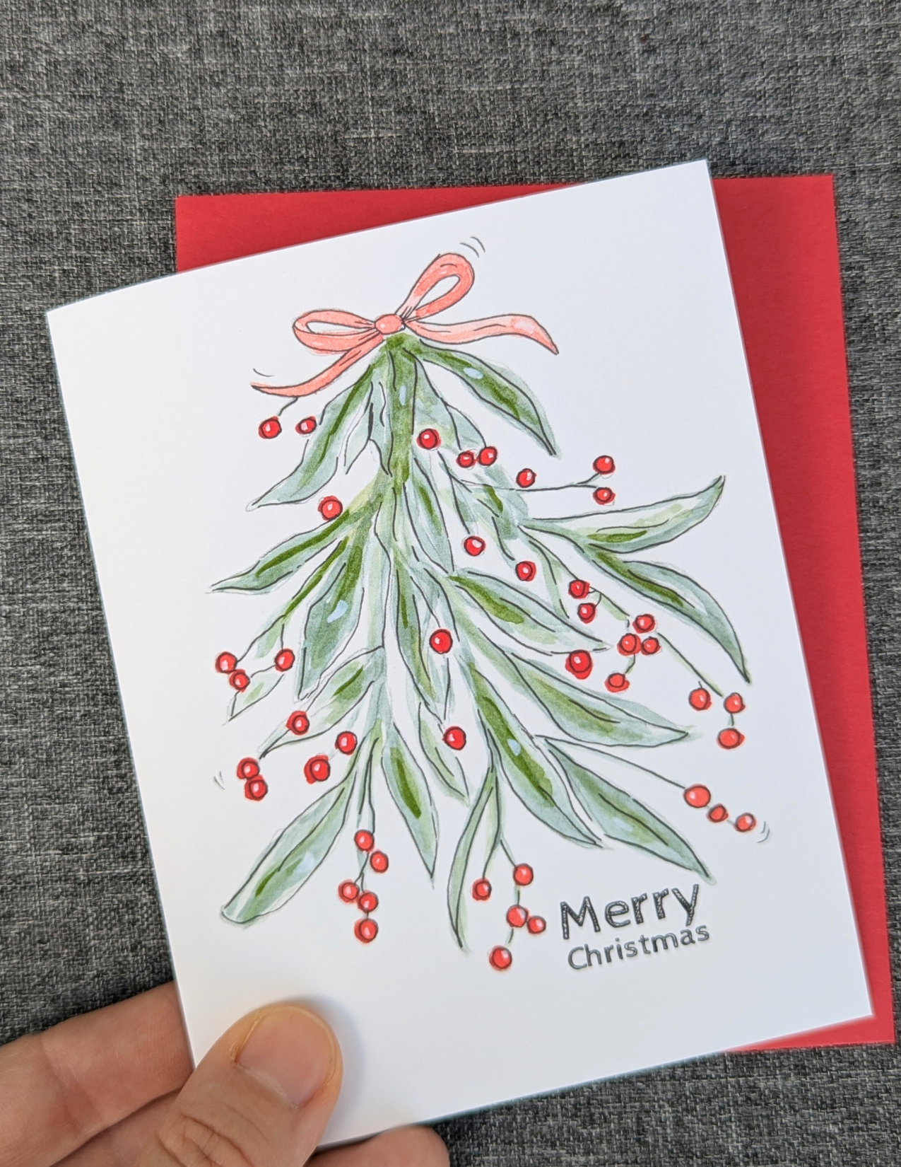 Mistletoe Greeting Card