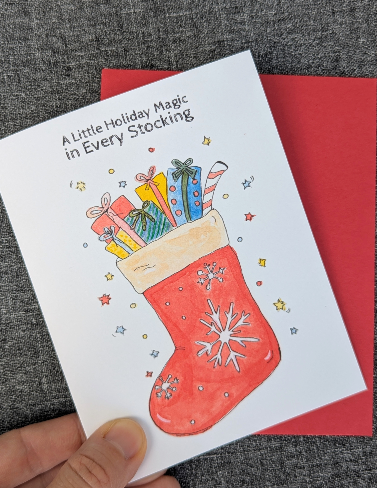 Christmas Stocking Greeting Card