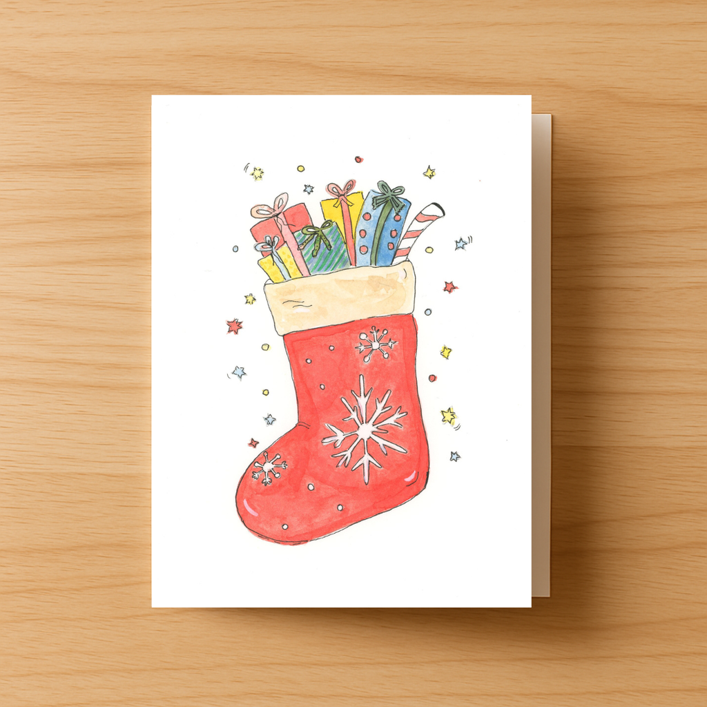 Christmas Stocking Greeting Card