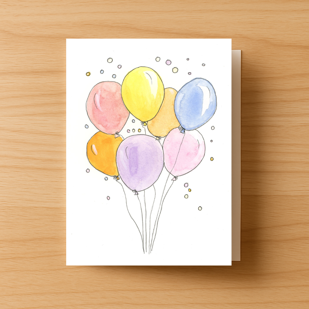 Happy Balloons Greeting Card