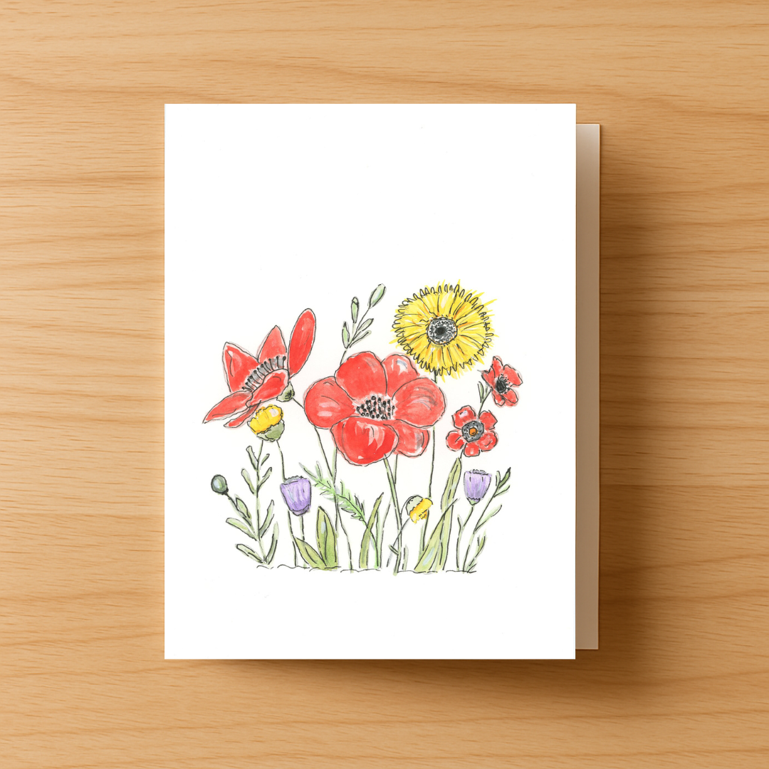 Summer Flowers Greeting Card
