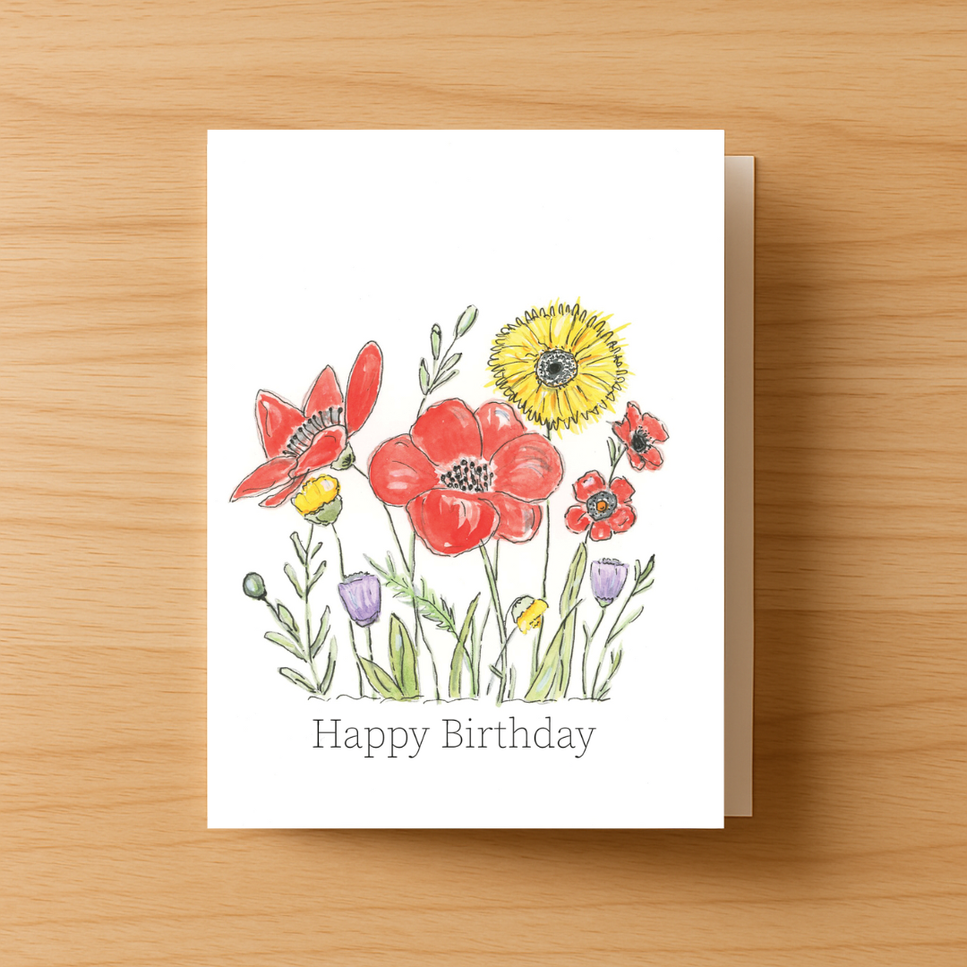 Summer Flowers Greeting Card
