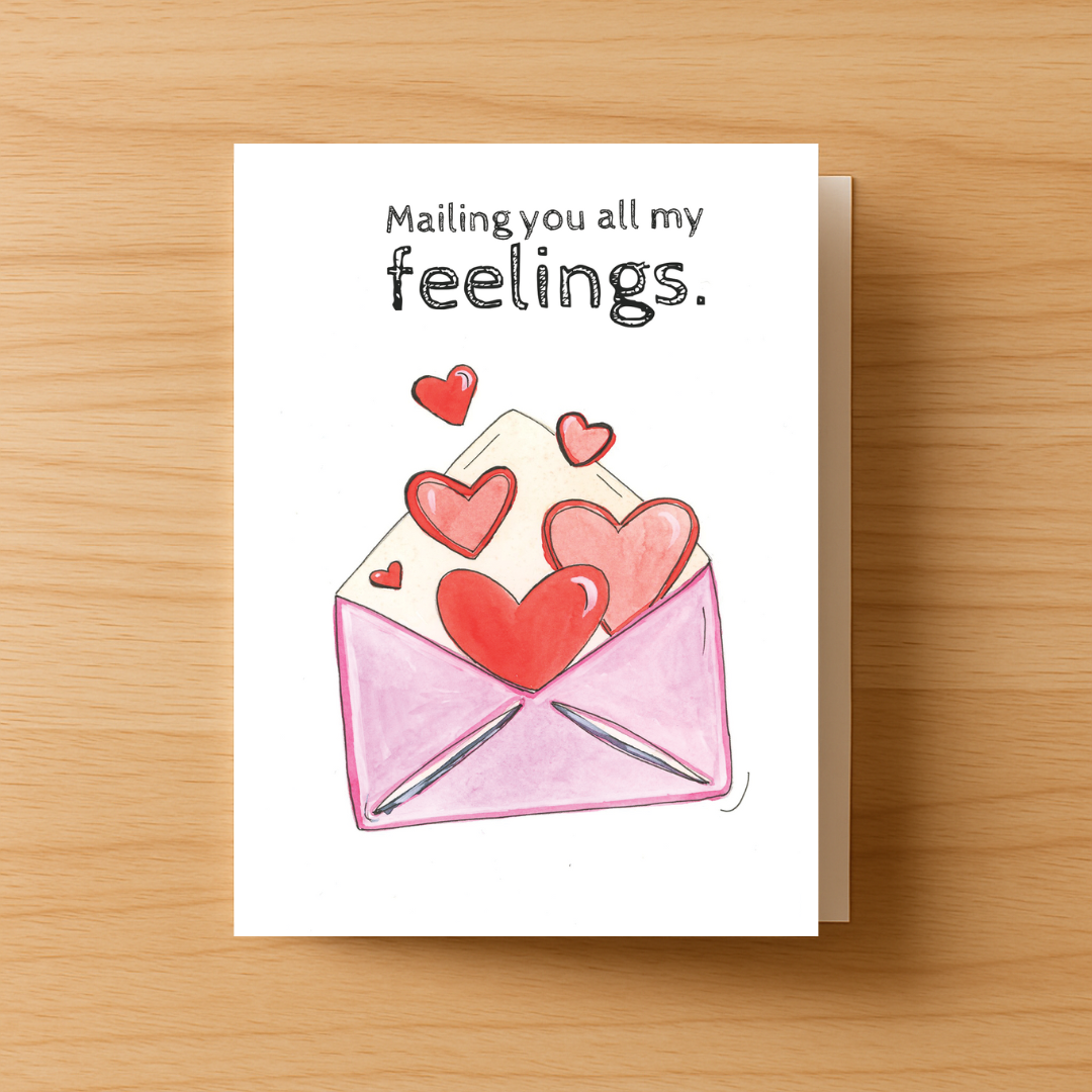 Hearts Envelope Greeting Card