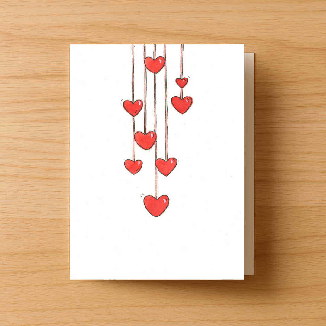 Mini Hearts Greeting Card