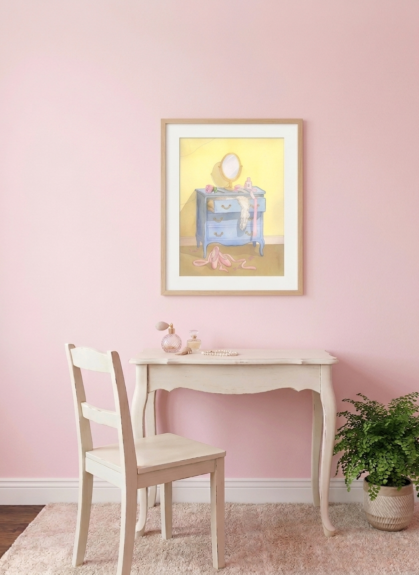 Original Watercolor Art "Before the Barre" 12x16