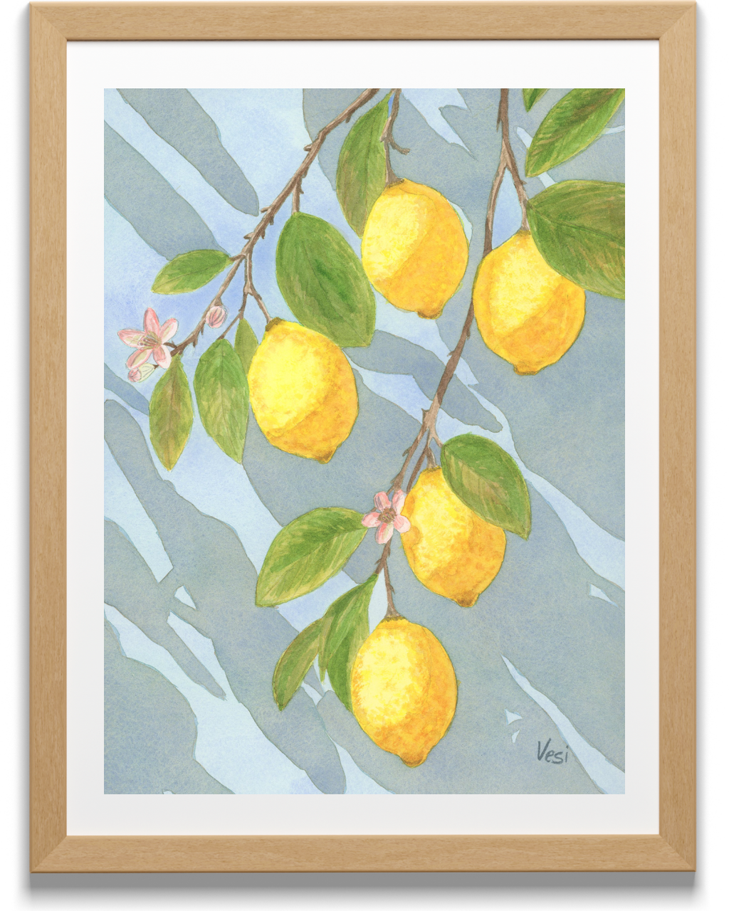 Original Watercolor Art "The Lemon Hour" 10x14