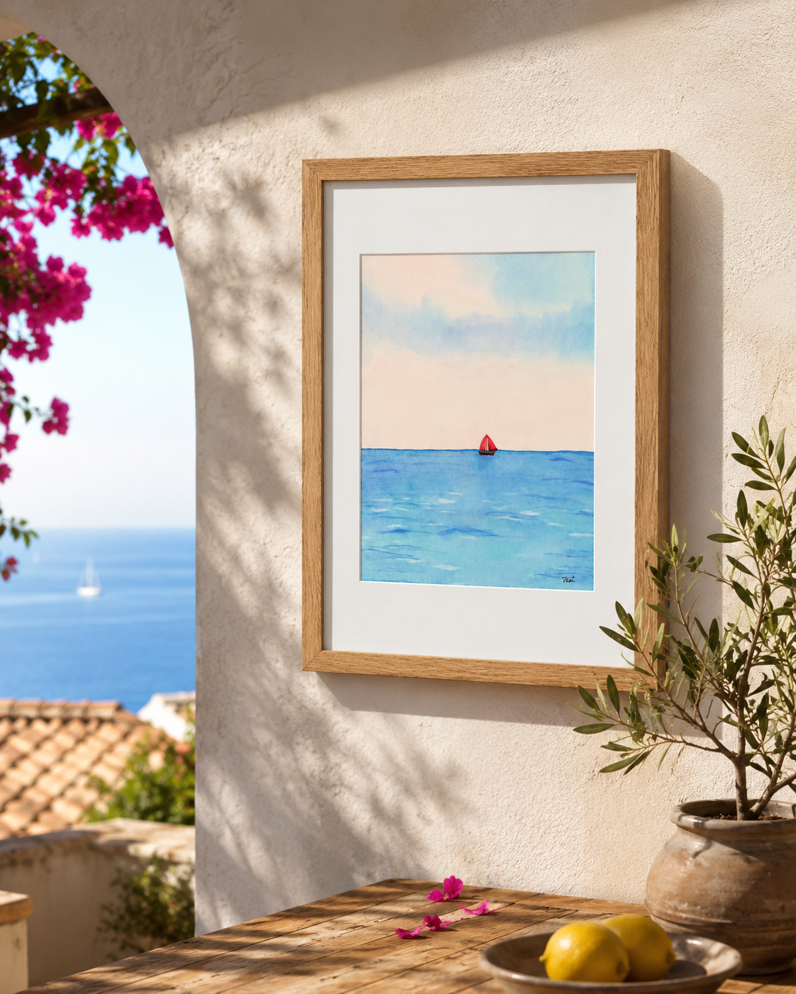 Original Watercolor Art "Sea of Stillness" 10x14