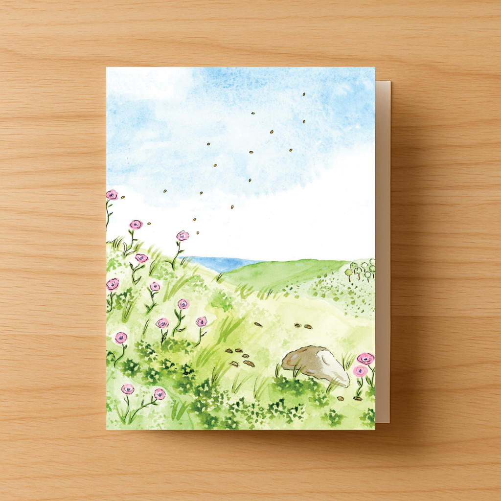Flower Filed Greeting Card - Inspired by "Tiny Seeds, Big Dreams" Book