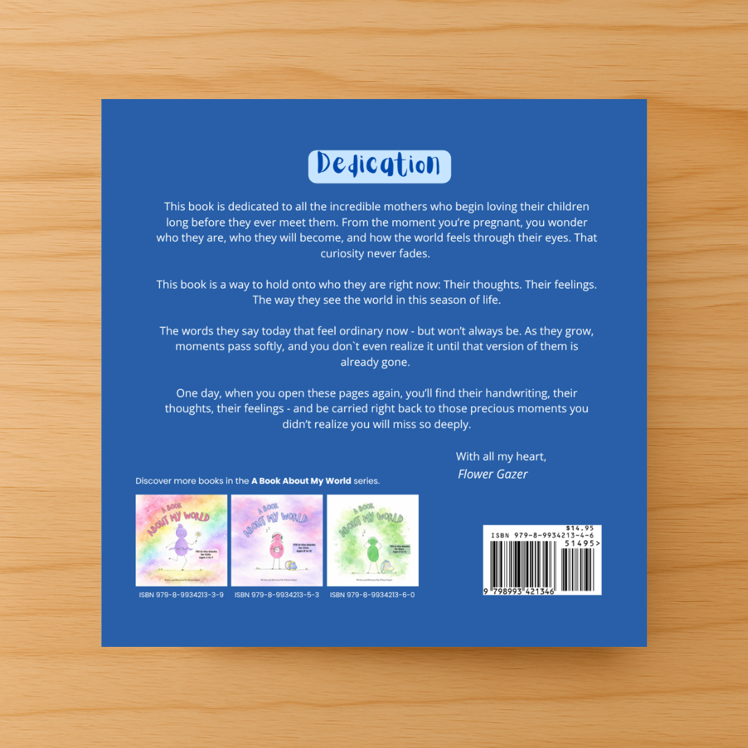 A Book About My World: Fill-in-the-blanks for Boys Ages 4 to 7 - Paperback