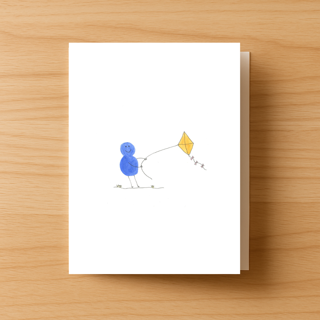 A Windy Day Greeting Card